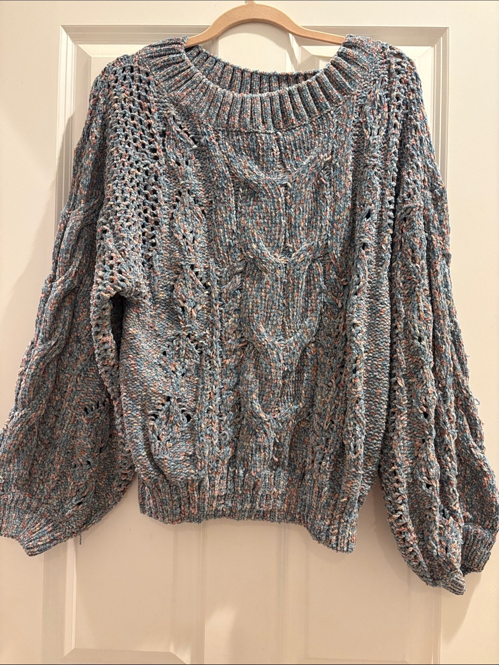 Multicolor Knit Scoop Sweater